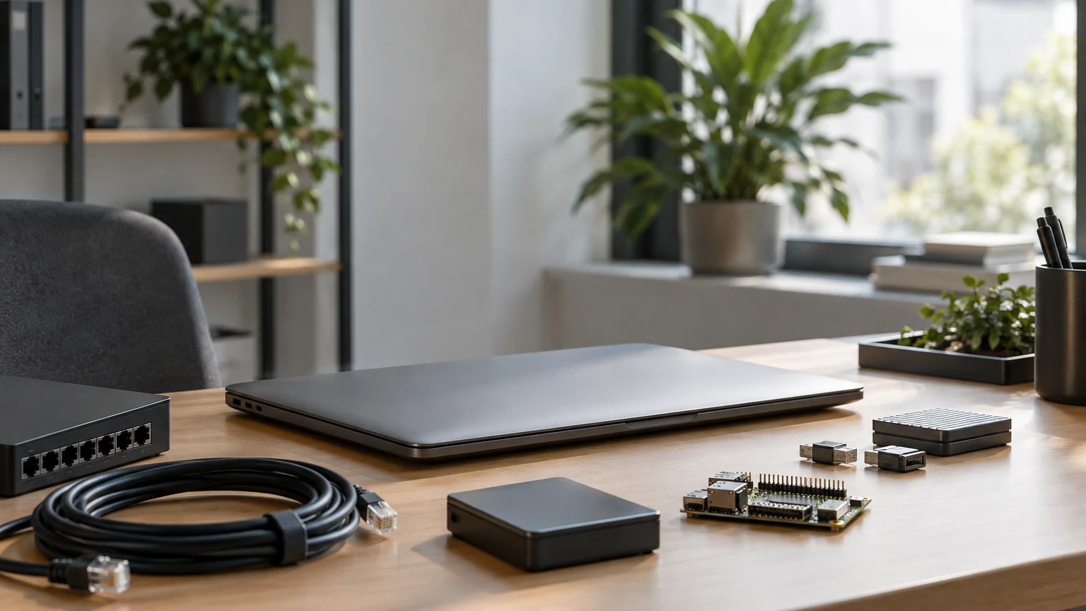 Technischer Arbeitsplatz für strukturierte digitale Projekte